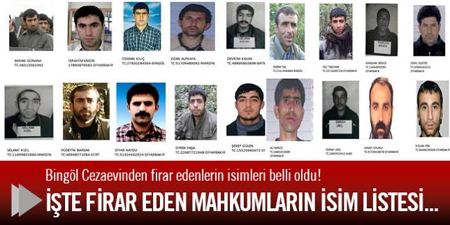 Bingöl’de 18 PKK’lı cezaevinden firar etti