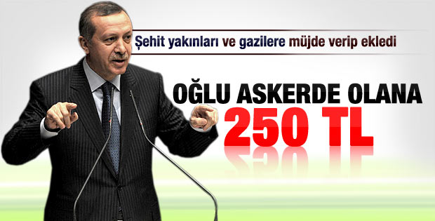 Erdoğan’dan asker ailelerine maaş müjdesi