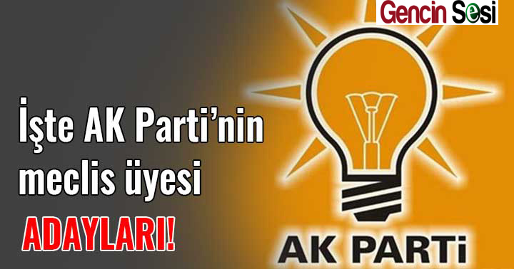 İşte AK Parti’nin Genç Belediye Meclis üyesi aday listesi