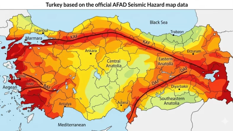 Türkiye Deprem Haritası Güncellendi