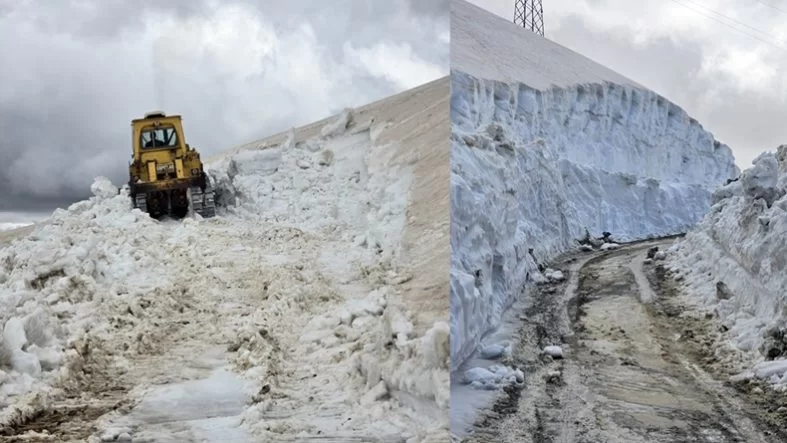 Metrelerce Karı Aşıp Yayla Yolunu Açıyorlar